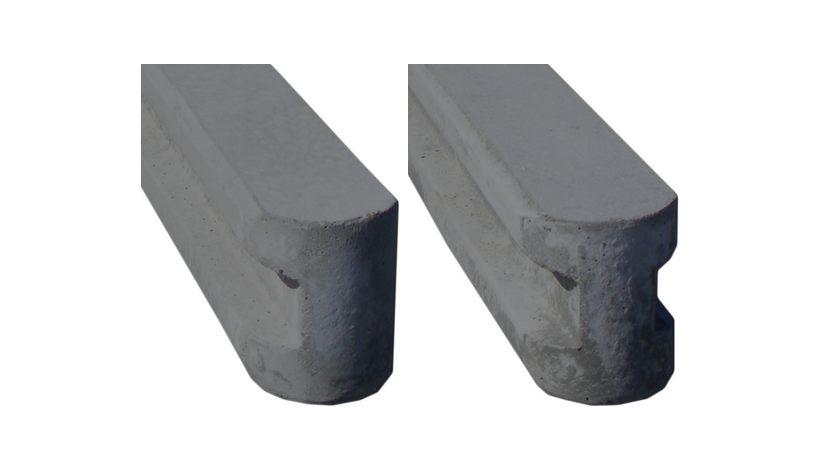 Hegnsstolpe H/mellem 10 x 12 x 220 cm (150cm over jord) Antracitfarvet beton