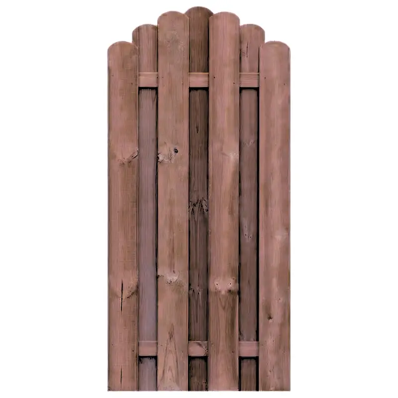 Plankevrk med bue model Assens i brun trykimprgneret 90x180/160cm (BxH)