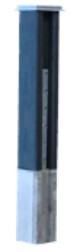 Kombistolpe H beton/tryk Fyr antracit inkl. galv stlafdk. 10x12x250cm (180cm o. jord)