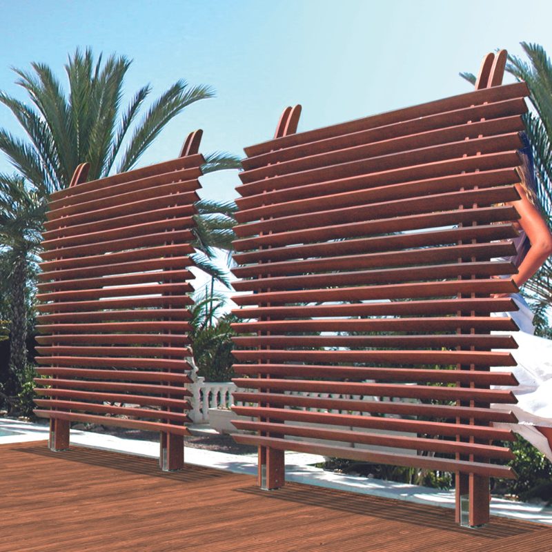Dubai hegn inklusiv stolper 178x178cm (BxH)